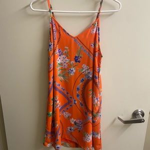 Orange slower sun dress